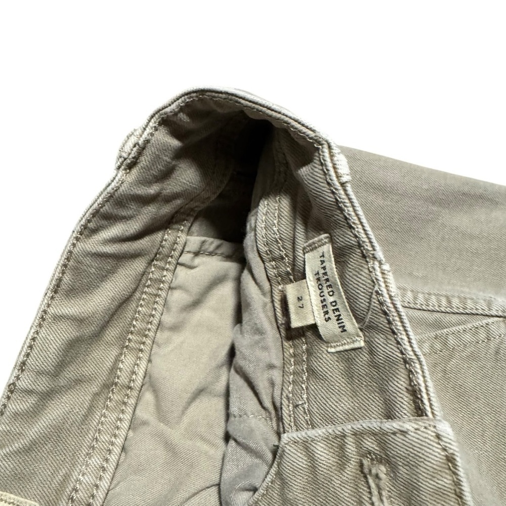 Madewell Tapered Denim Trouser Women's 27 High Rise Khaki Cotton Blend Jean - Picture 7 of 7
